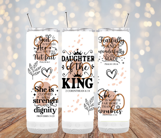 Daughter of the King Bluetooth Speaker Tumbler