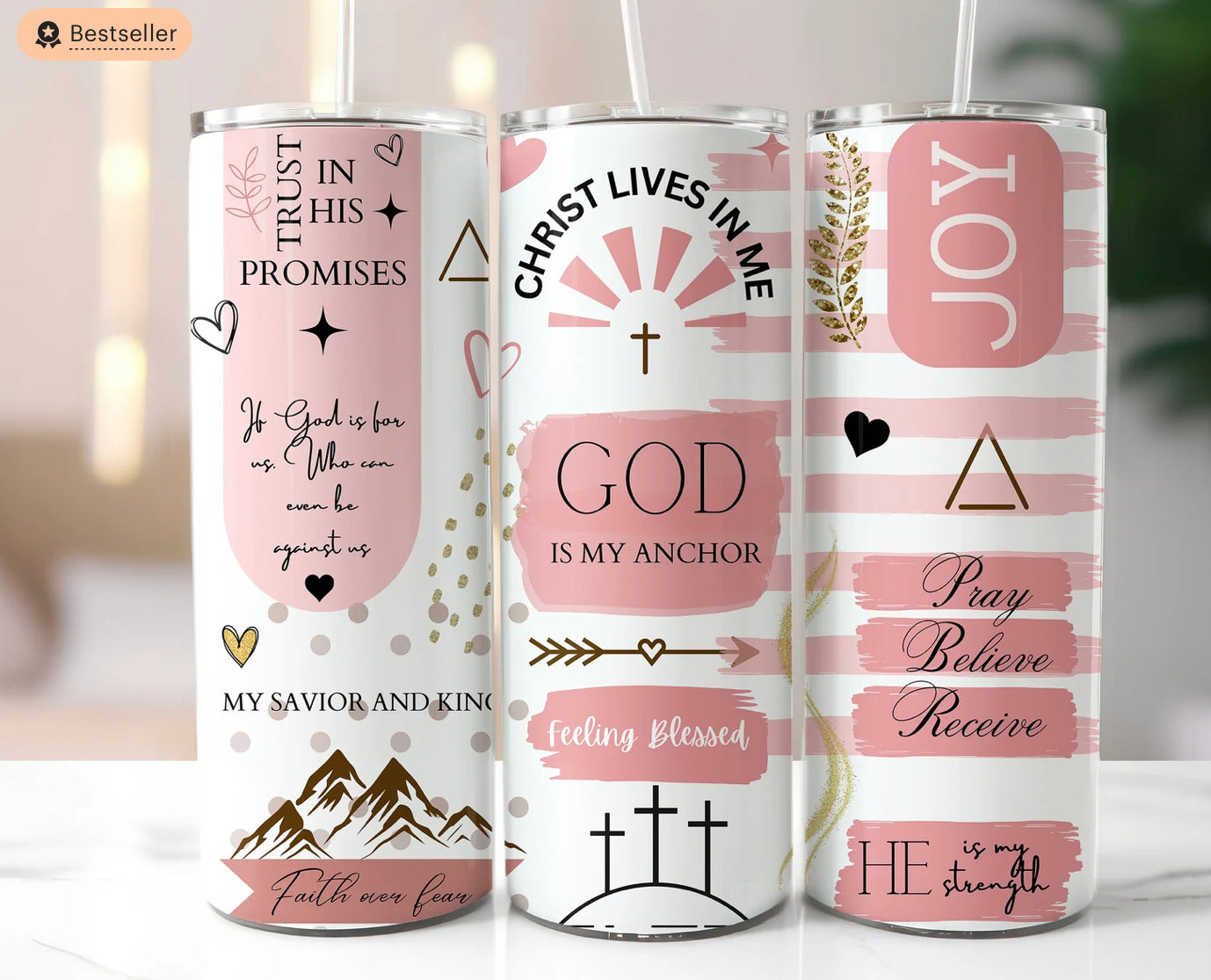 God is my Anchor Tumbler