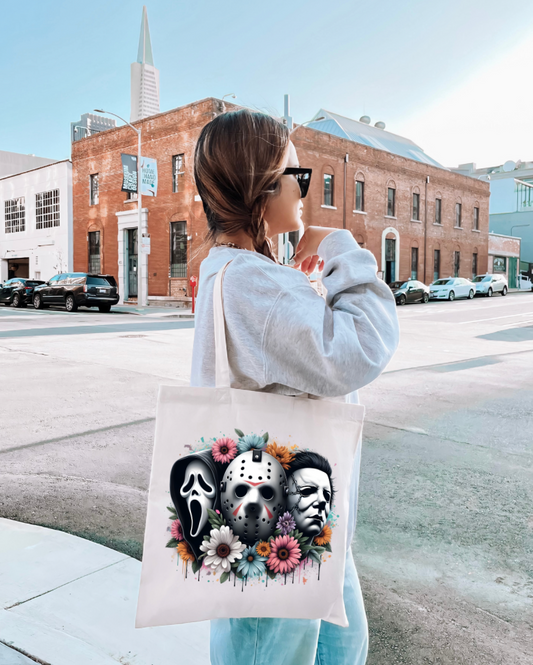 Floral Spooky Tote Bag