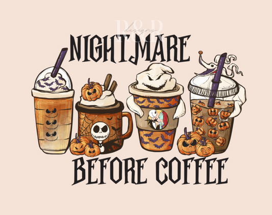 Nightmare Before Coffee (RTS) Clear Film